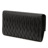 ミュウミュウ マテラッセ クラッチバッグ ブラック レザー レディース MIUMIU 【中古】